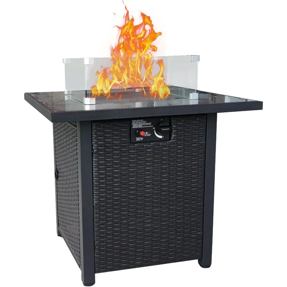 Outdoor Furniture With Fire Pit - Wicker Outdoor Patio Furniture Set, Rattan