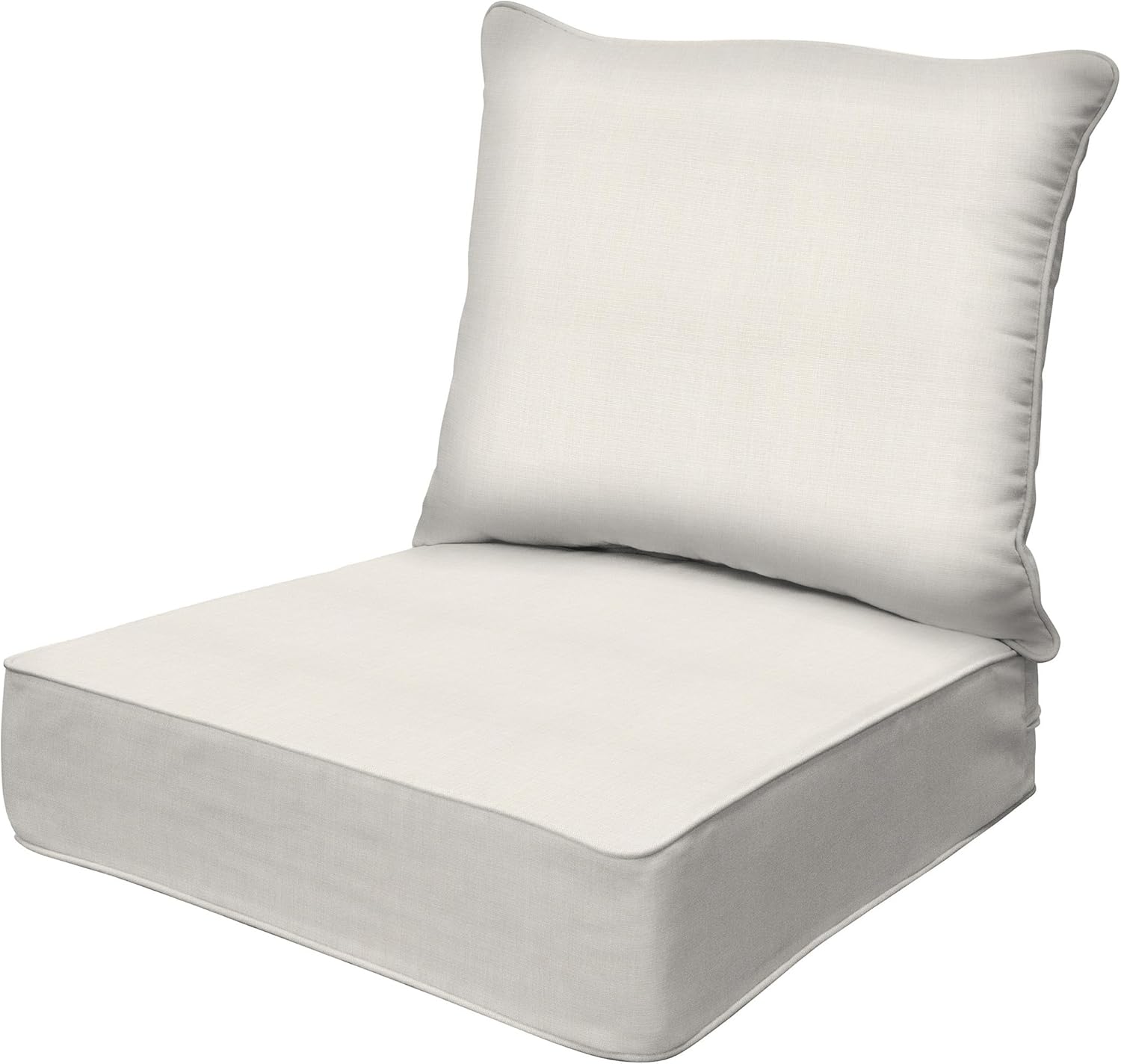 Outdoor Furniture Cushions - Outdoor Patio Furniture, Solid Bone Color,