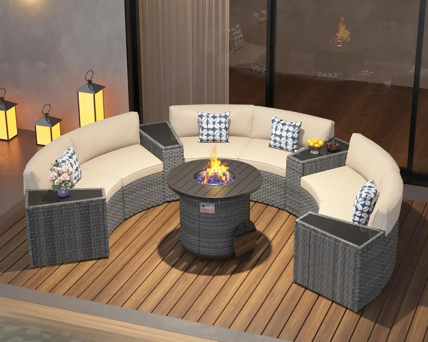 Outdoor Furniture With Fire Pit - l Patio Furniture Set with 32