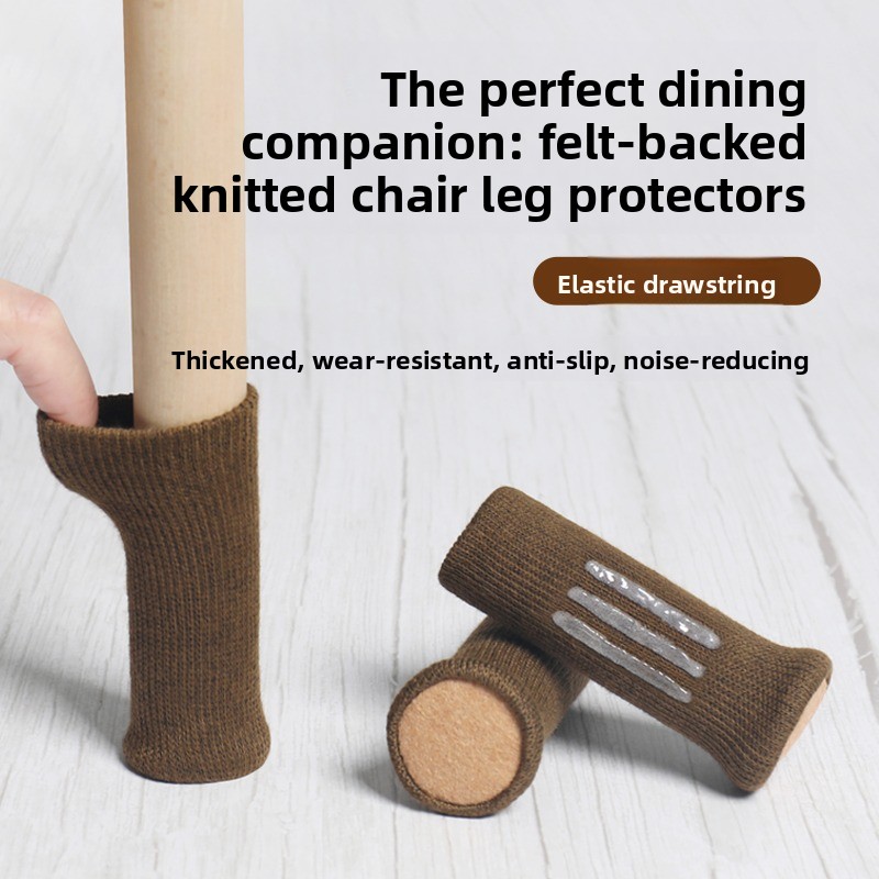 Outdoor Furniture Leg Protectors - 16Pcs Thickened Felt Chair Leg Caps,