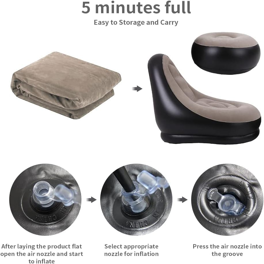 2Pcs Lazy Sofa Inflatable Chai - Outdoor Furniture Hay review and price