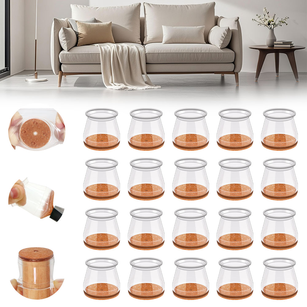24-36pcs Chair Leg Caps Silico - Outdoor Furniture Leg Protectors review and price