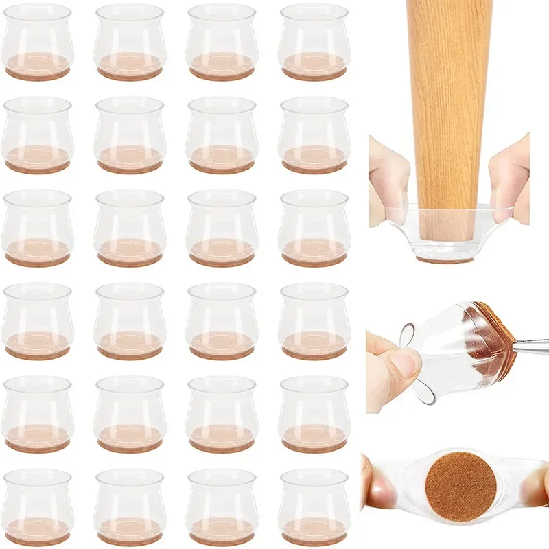 24-36pcs Chair Leg Caps Silico - Outdoor Furniture Leg Protectors review and price