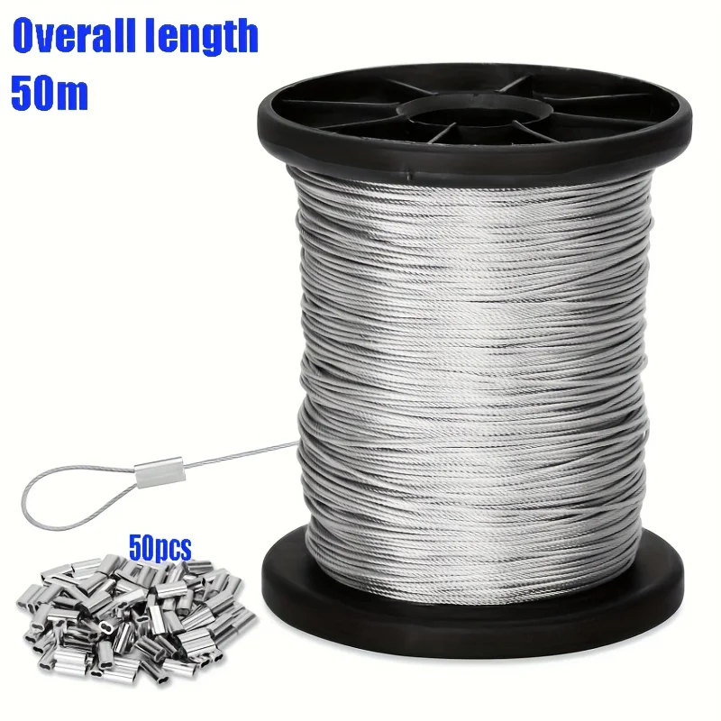 50m/196ft Stainless Steel Wire - Outdoor Furniture Rope review and price