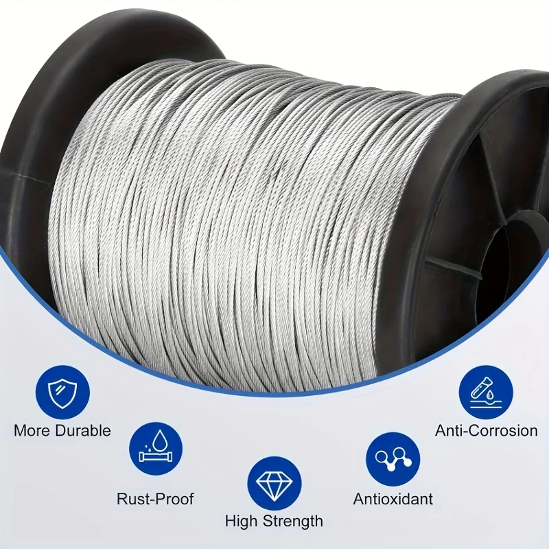 50m/196ft Stainless Steel Wire - Outdoor Furniture Rope review and price