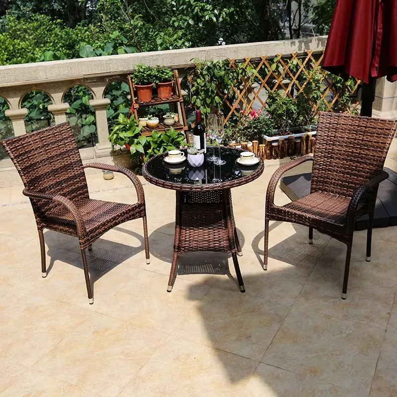 Small Metal Rattan Coffee Tabl - Outdoor Furniture Prices review and price