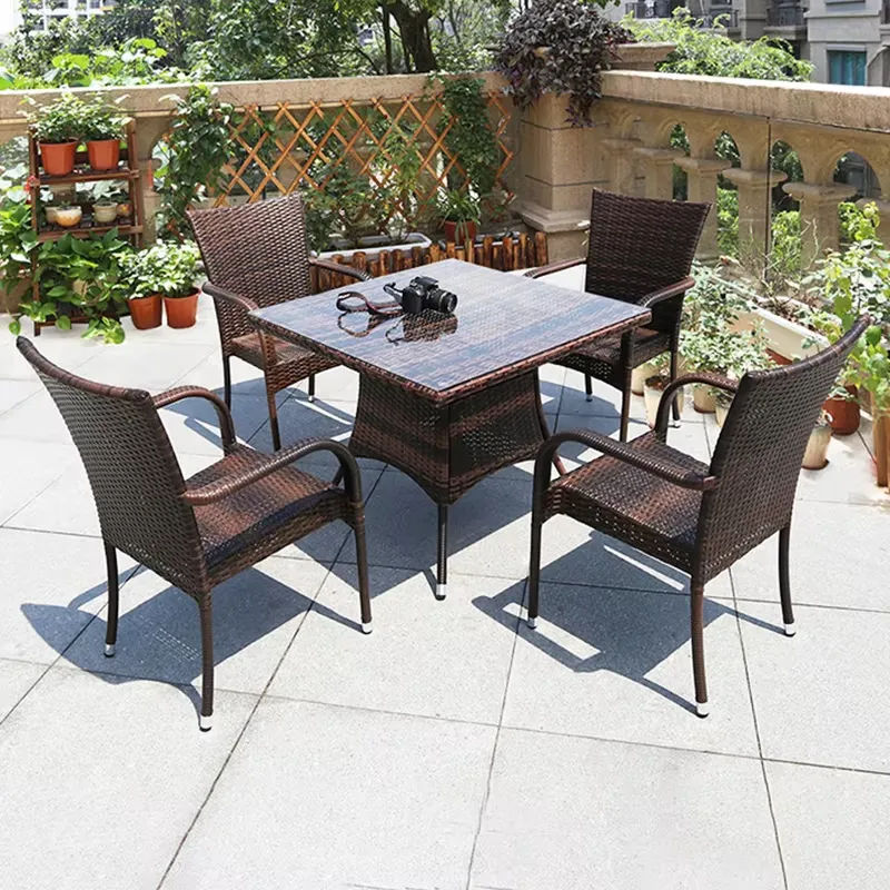 Small Metal Rattan Coffee Tabl - Outdoor Furniture Prices review and price