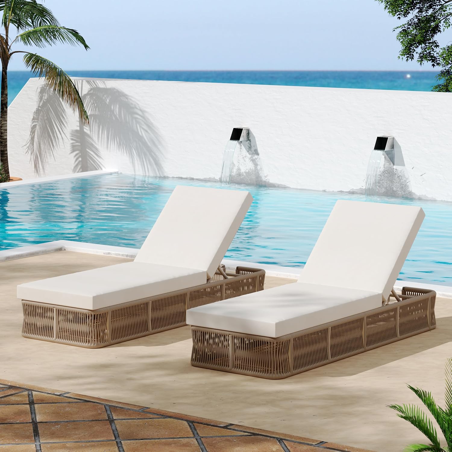Woven Rope Lounge Chair 5-Posi - Outdoor Furniture Without Cushions review and price