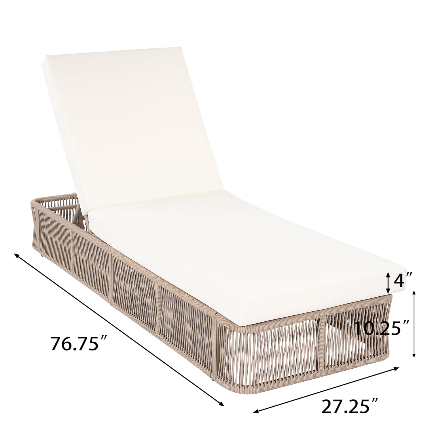 Woven Rope Lounge Chair 5-Posi - Outdoor Furniture Without Cushions review and price