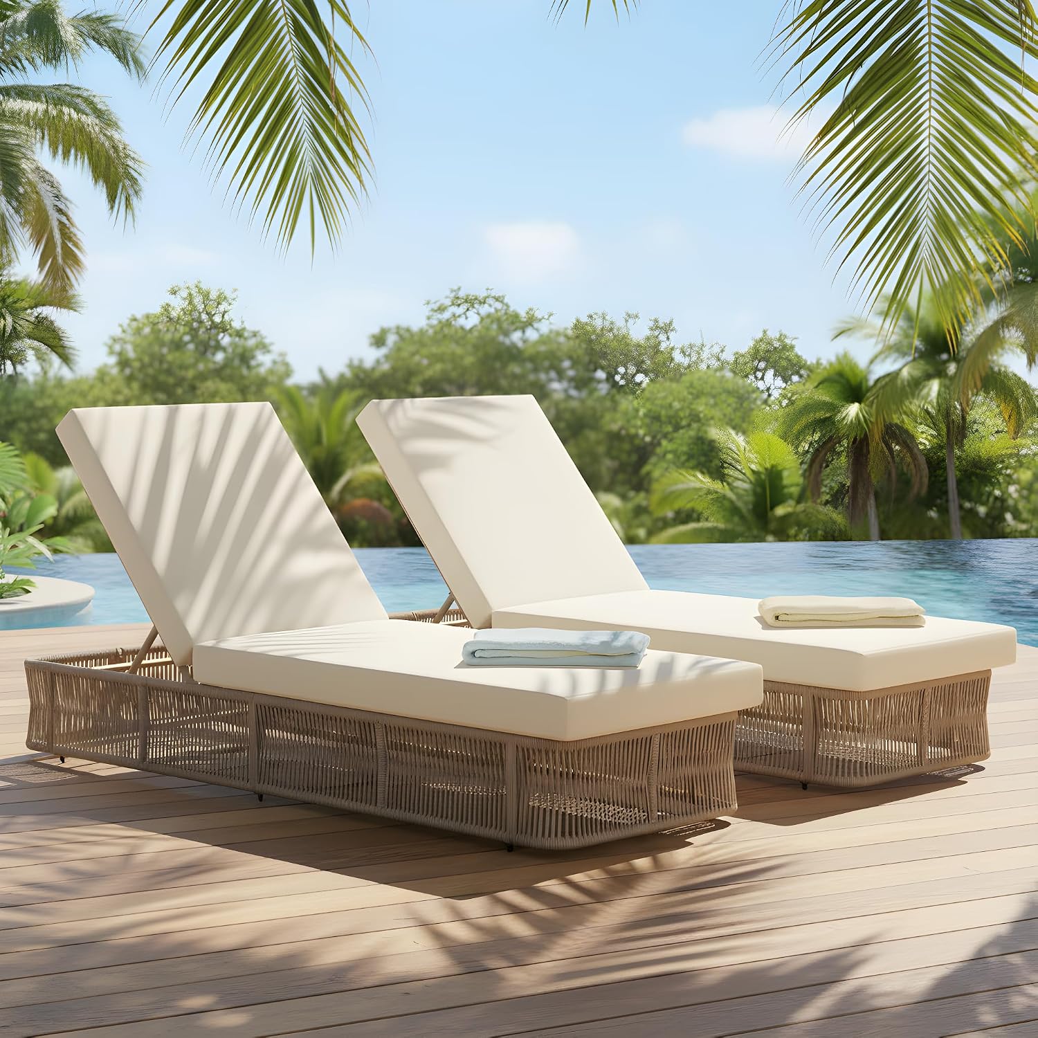 Woven Rope Lounge Chair 5-Posi - Outdoor Furniture Without Cushions review and price