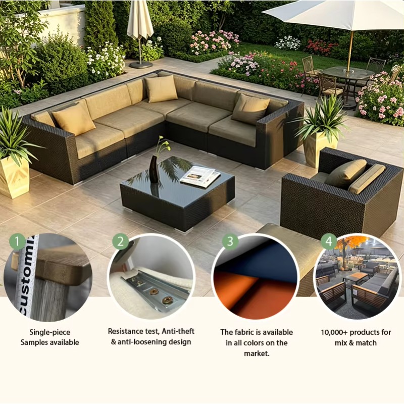 Outdoor Woven Rattan Sofa Set  - Outdoor Furniture Europe review and price