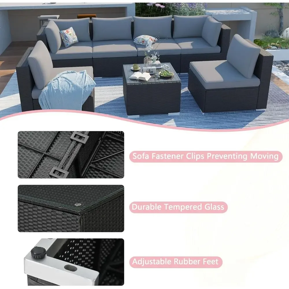 All-Weather Outdoor Wicker Sec - Outdoor Furniture Grey review and price