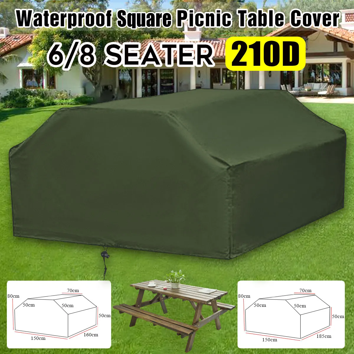 210D For 6/8 Seater Picnic Tab - Outdoor Furniture Grey review and price
