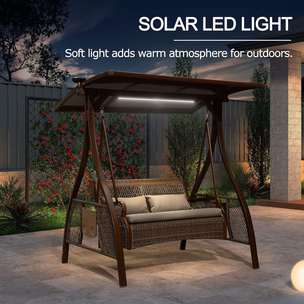 Patio Porch Swing Chair with 2 - Outdoor Furniture Without Cushions review and price