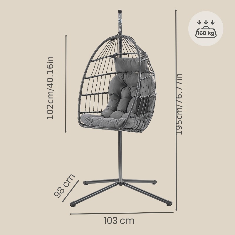 Hanging Egg Chair with Stand – - Hanging Egg Chair review and price