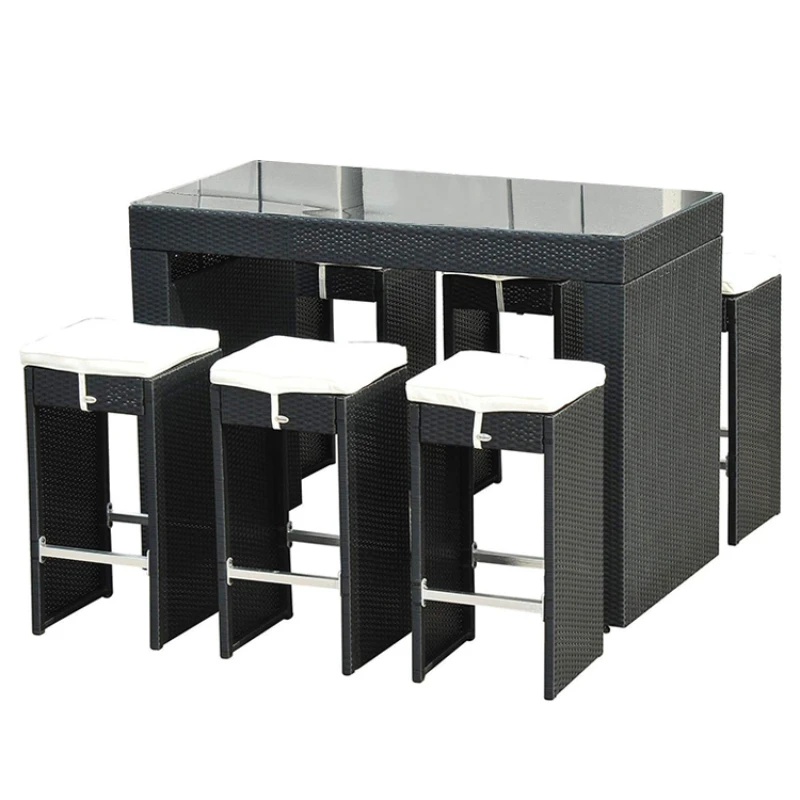 7pcs Rattan Bar Set Garden Wic - Outdoor Furniture Europe review and price