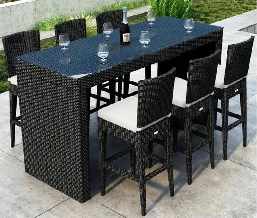 7pcs Rattan Bar Set Garden Wic - Outdoor Furniture Europe review and price