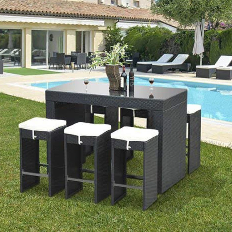 7pcs Rattan Bar Set Garden Wic - Outdoor Furniture Europe review and price