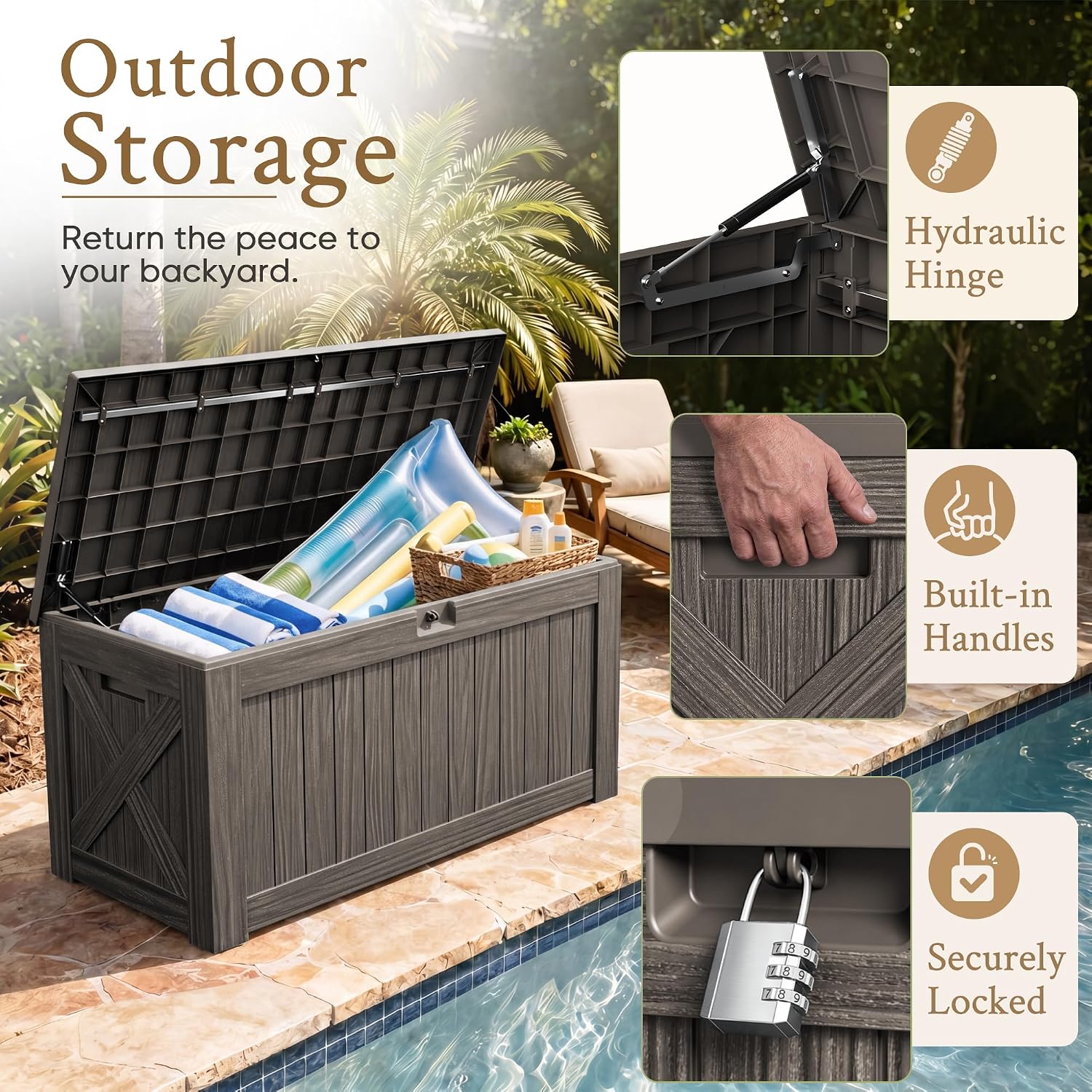 120 Gallon Large Deck Box Outd - Outdoor Furniture Cushions review and price
