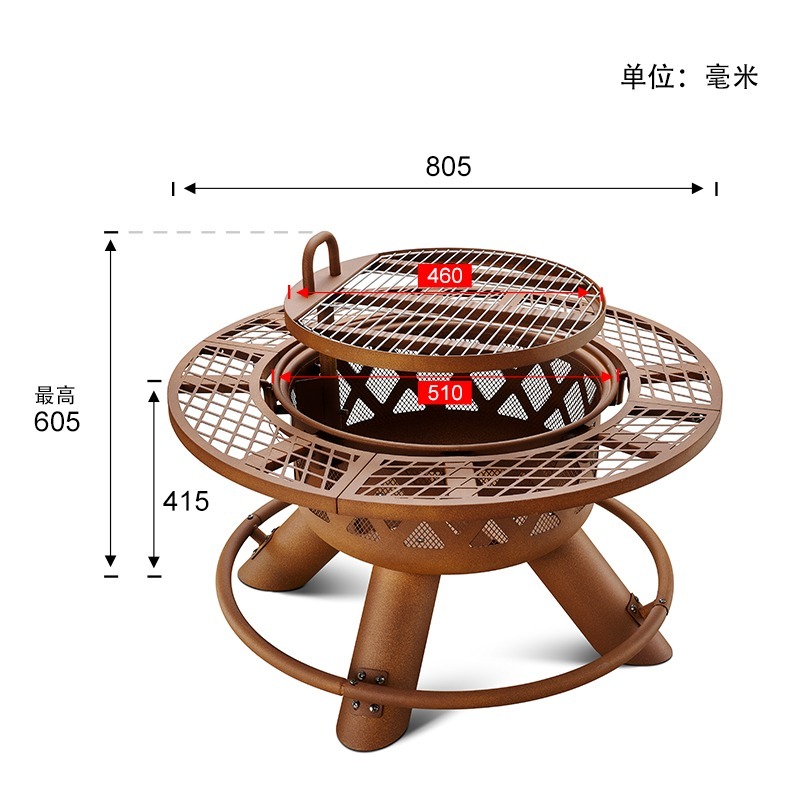 2026 Modern Outdoor Steel Char - Outdoor Furniture With Fire Pit review and price