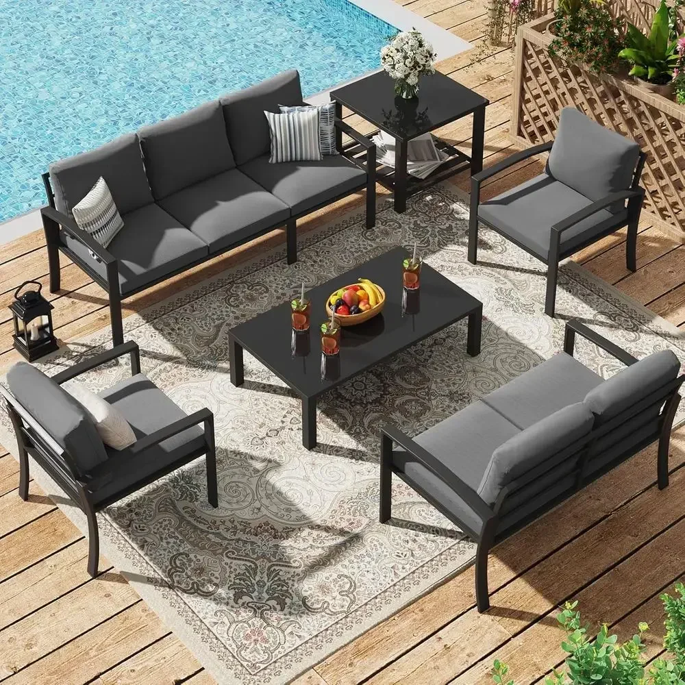 6-Piece Outdoor Patio Furnitur - Outdoor Furniture Grey review and price