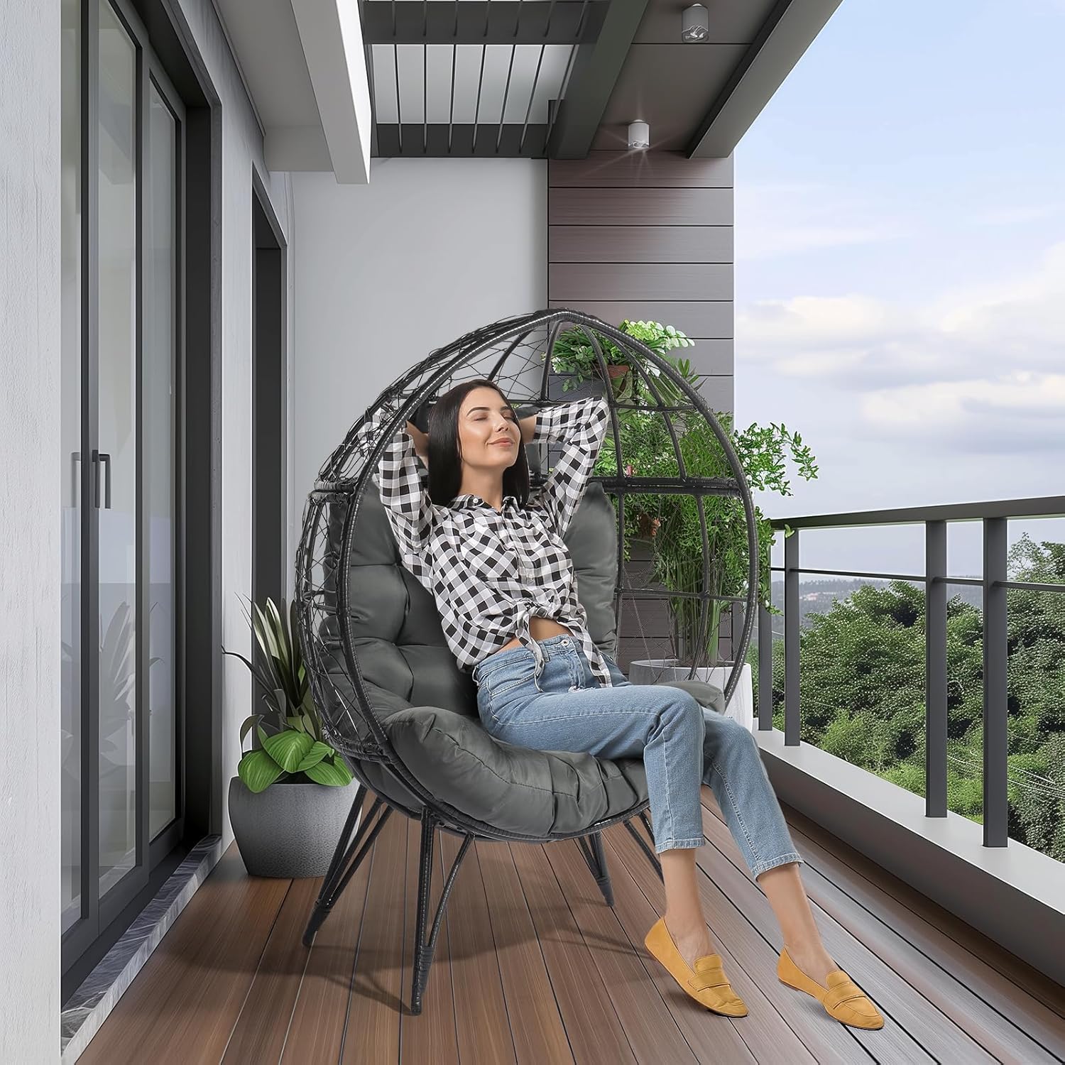 Oversized Wicker Egg Chair Cus - Outdoor Furniture Egg Chair review and price