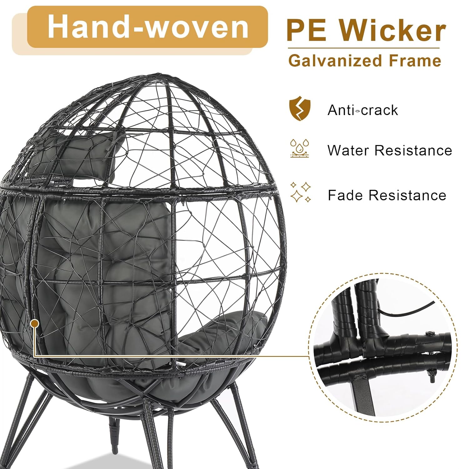 Oversized Wicker Egg Chair Cus - Outdoor Furniture Egg Chair review and price