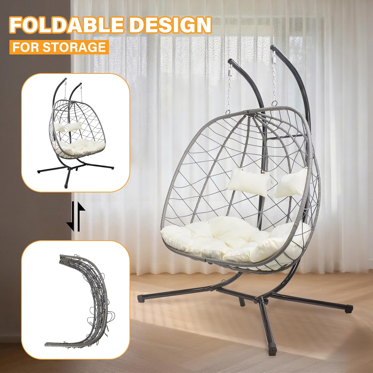 Egg Swing Chair with Stand, Ou - Hanging Egg Chair review and price