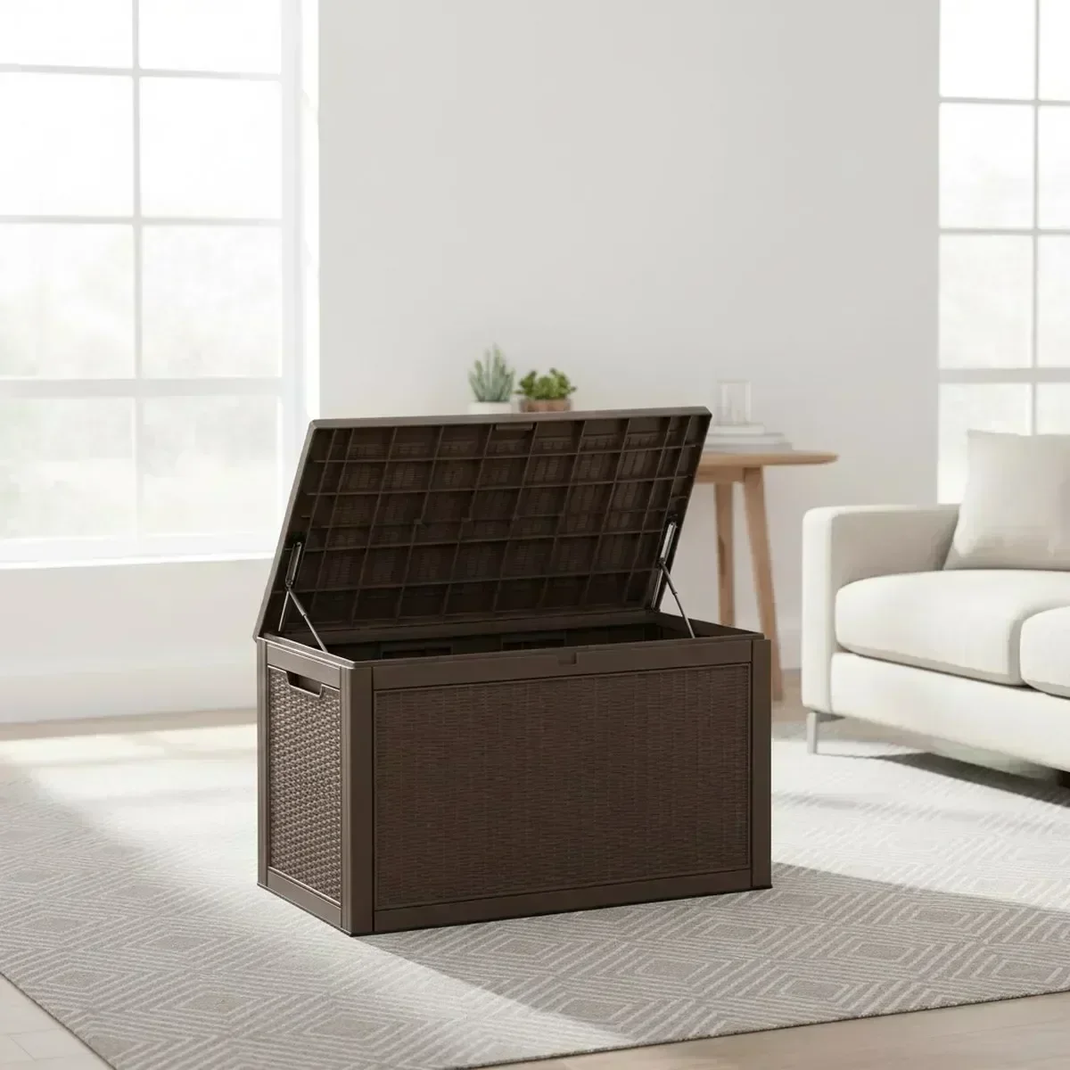 Large Outdoor Storage Bench Wa - Outdoor Furniture Grey review and price