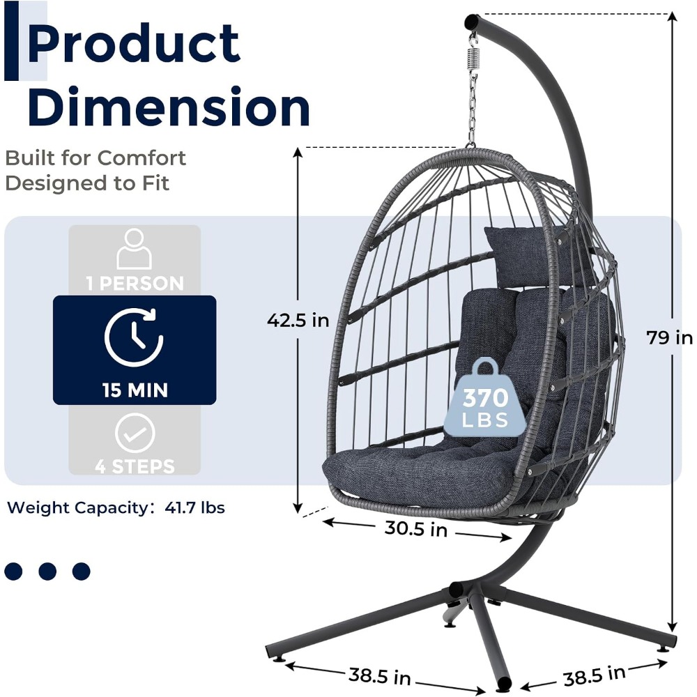 Outdoor Egg Chair with Stand,  - Hanging Egg Chair review and price