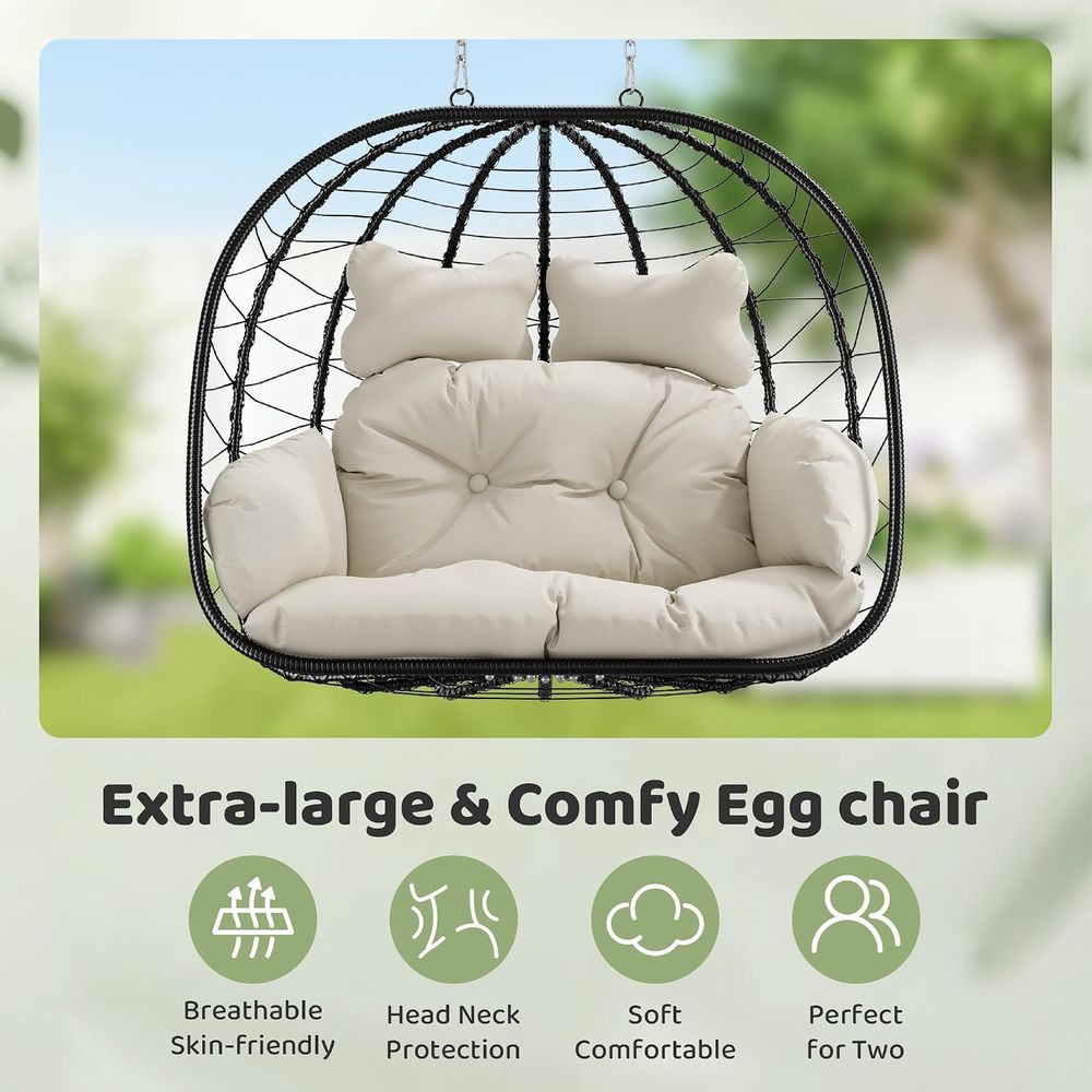 Double Hanging Egg Chair with  - Hanging Egg Chair review and price