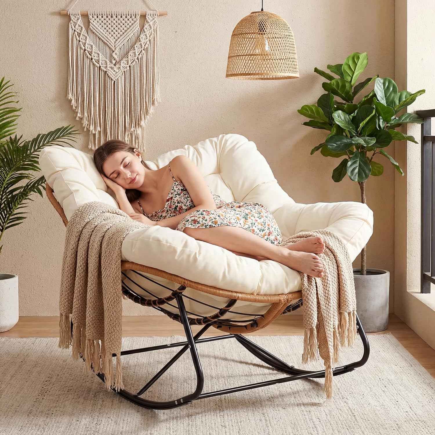Oversized Outdoor Papasan Rock - Outdoor Furniture Egg Chair review and price