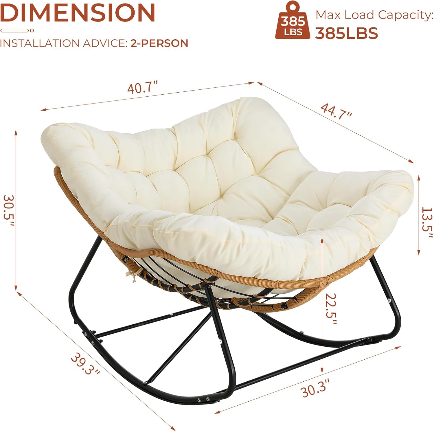 Oversized Outdoor Papasan Rock - Outdoor Furniture Egg Chair review and price
