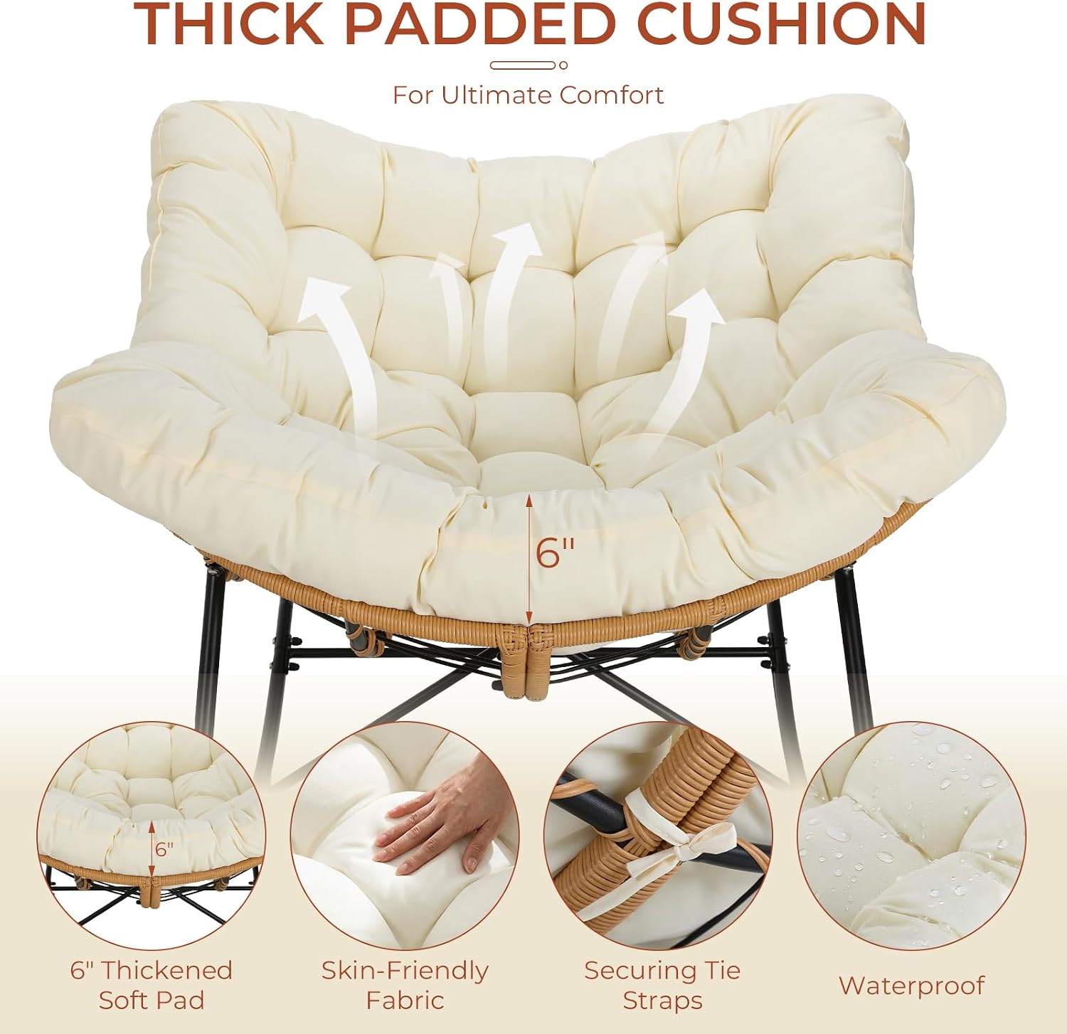 Oversized Outdoor Papasan Rock - Outdoor Furniture Egg Chair review and price